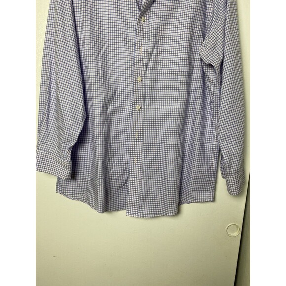 Gold Label Roundtree & Yorke Non-Iron Performance 16/33  100% Cotton Check Shirt - Picture 7 of 14